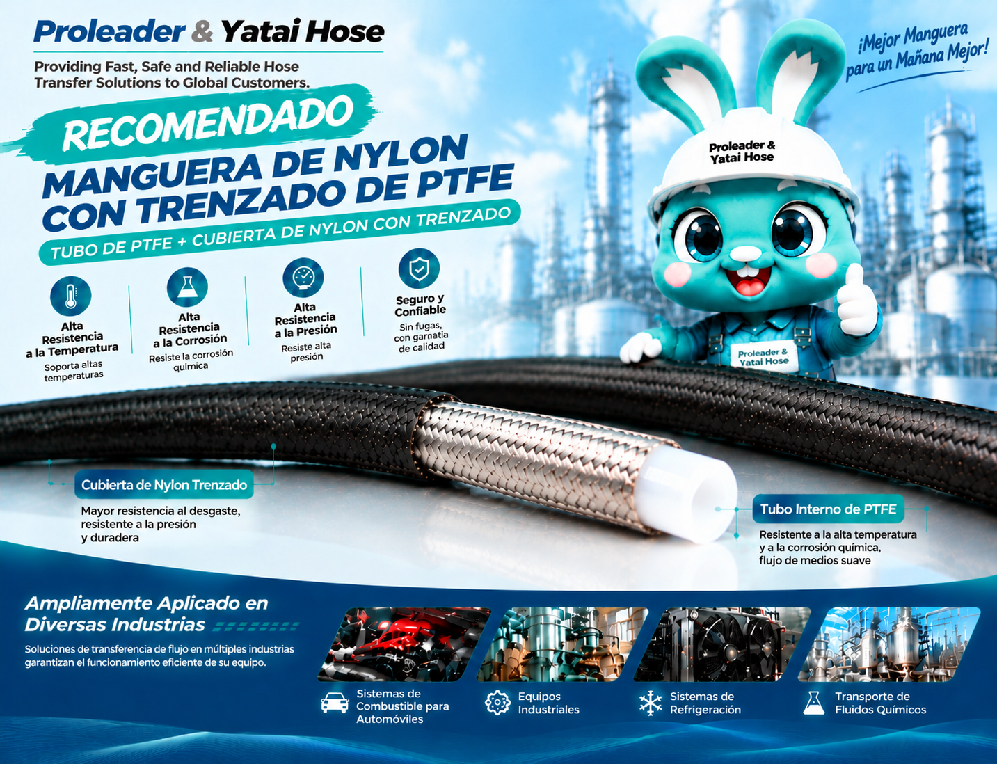 [Éxito de ventas]Tubos de PTFE: garantía de transporte seguro